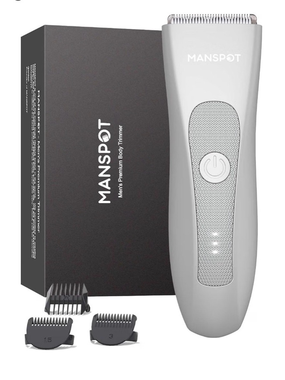 Body Hair Trimmer Silver-Grey Ceramic Blade Heads Waterproof #TC4